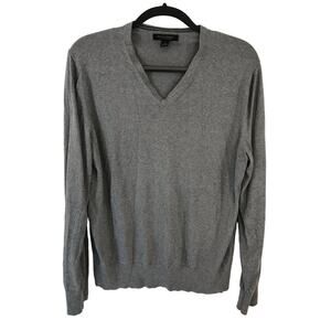 Banana Republic Luxury Blend Men's Sweater V Neck Silk Cotton Cashmere Size Lrg